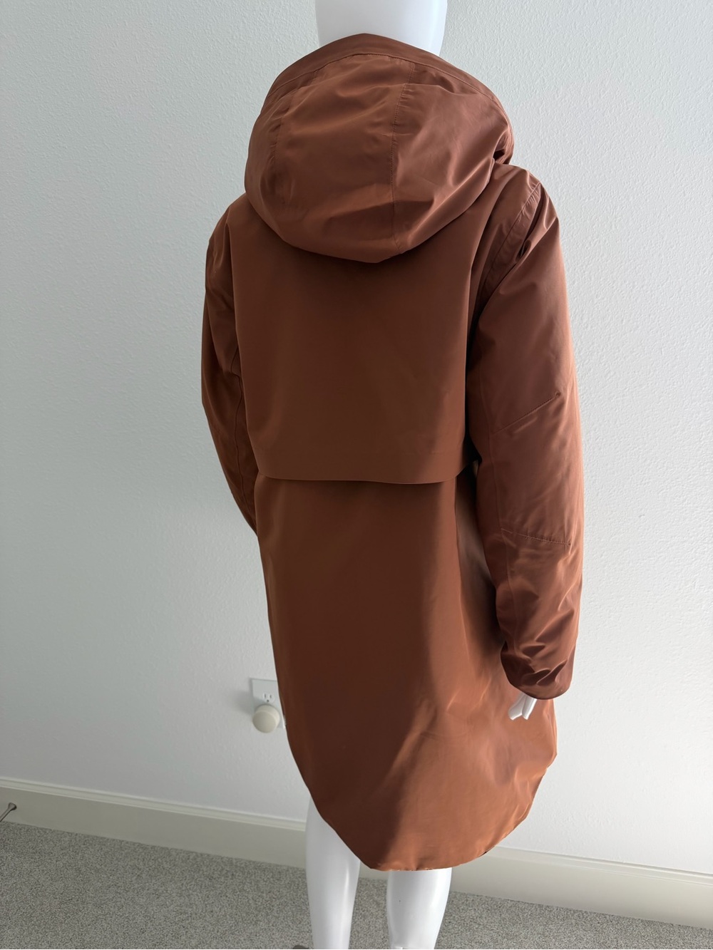 CALIA by Carrie Underwood Copper Rust Hooded Long Puffer Coat - Picture 6 of 11